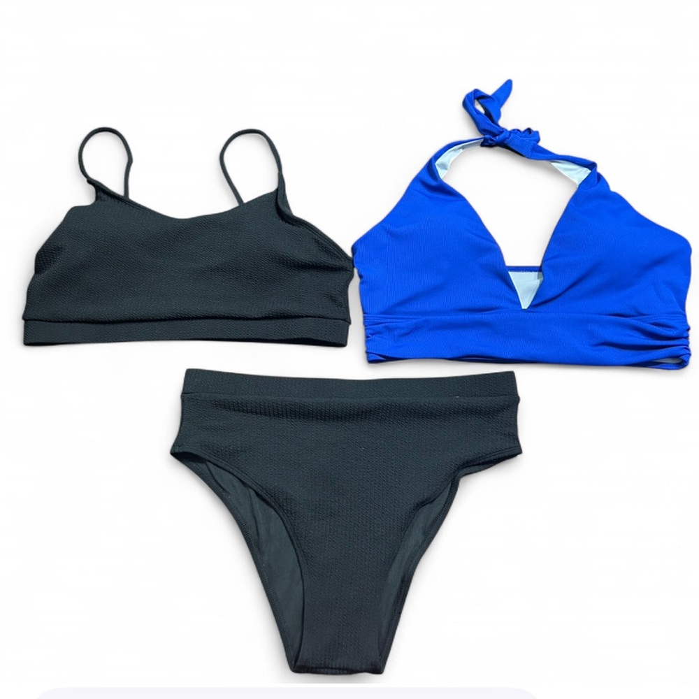 Unbranded Black and Blue Bikini Bundle 3XL Like New